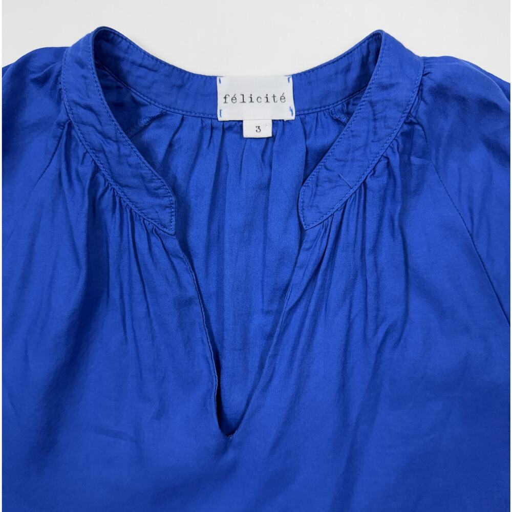 Felicite Puff Sleeve royal blue tiered size 3 Dress - Picture 4 of 10